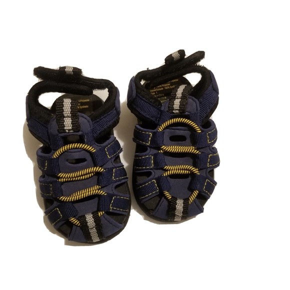 Infants Boys  Gold Inc. Fisherman Beach Sport Sandal Shoes Size 1 Green/Black - Picture 2 of 6